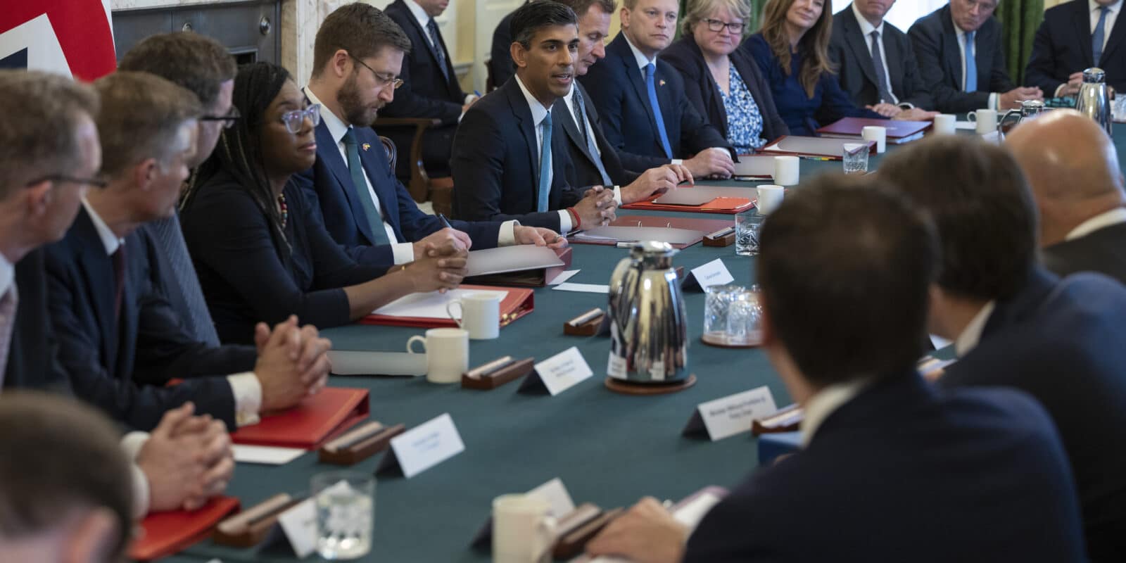 Newly Appointed Prime Minister Rishi Sunak holds his first Cabinet Meeting the morning after assuming office. 10 Downing Street.
